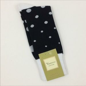 Vannucci Polka dots socks Black White